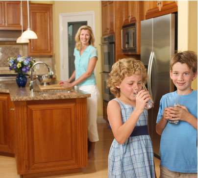 Family Drinking Filtered R.O. Water